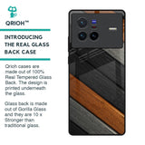 Tri Color Wood Glass Case for Vivo X80 5G