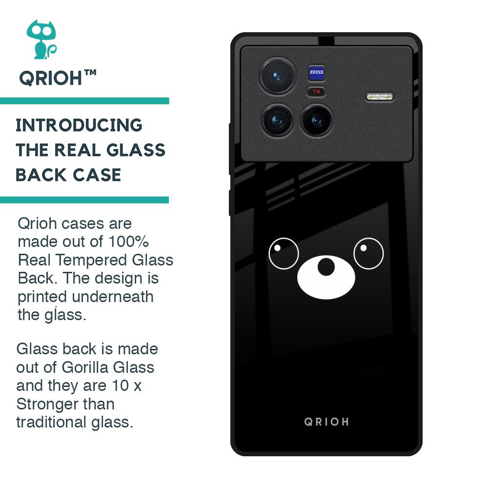 Cute Bear Glass Case for Vivo X80 5G