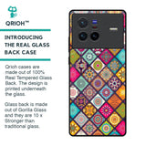 Multicolor Mandala Glass Case for Vivo X80 5G