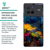 Multicolor Oil Painting Glass Case for Vivo X80 5G