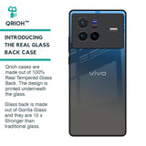 Blue Grey Ombre Glass Case for Vivo X80 5G