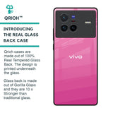 Pink Ribbon Caddy Glass Case for Vivo X80 5G