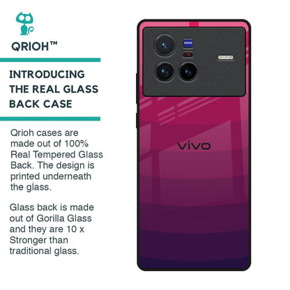Wavy Pink Pattern Glass Case for Vivo X80 5G