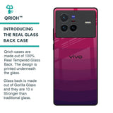 Wavy Pink Pattern Glass Case for Vivo X80 5G