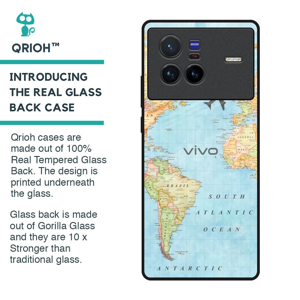 Fly Around The World Glass Case for Vivo X80 5G