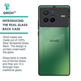 Green Grunge Texture Glass Case for Vivo X80 5G