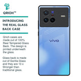 Vibrant Blue Texture Glass Case for Vivo X80 5G