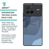 Navy Blue Ombre Glass Case for Vivo X80 5G