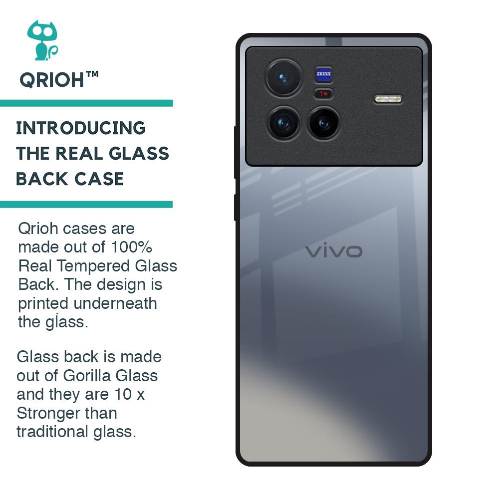 Space Grey Gradient Glass Case for Vivo X80 5G