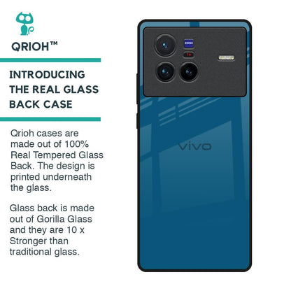 Cobalt Blue Glass Case for Vivo X80 5G