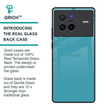 Oceanic Turquiose Glass Case for Vivo X80 5G