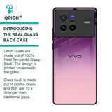 Purple Gradient Glass case for Vivo X80 5G