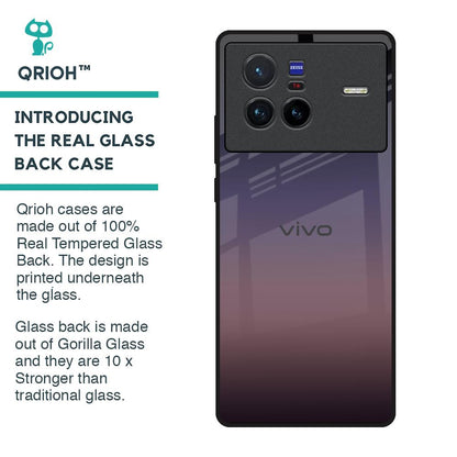 Grey Ombre Glass Case for Vivo X80 5G