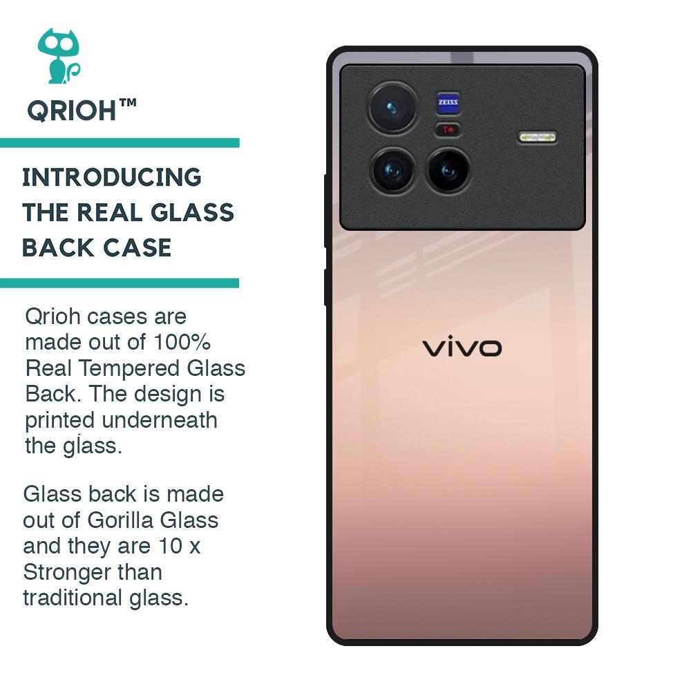 Golden Mauve Glass Case for Vivo X80 5G