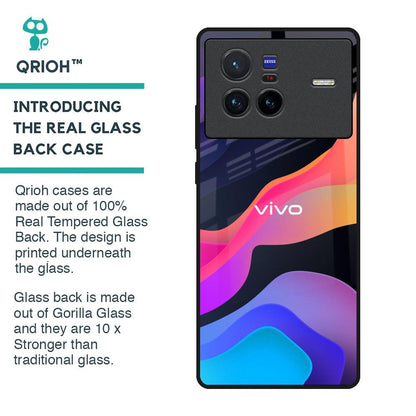 Colorful Fluid Glass Case for Vivo X80 5G