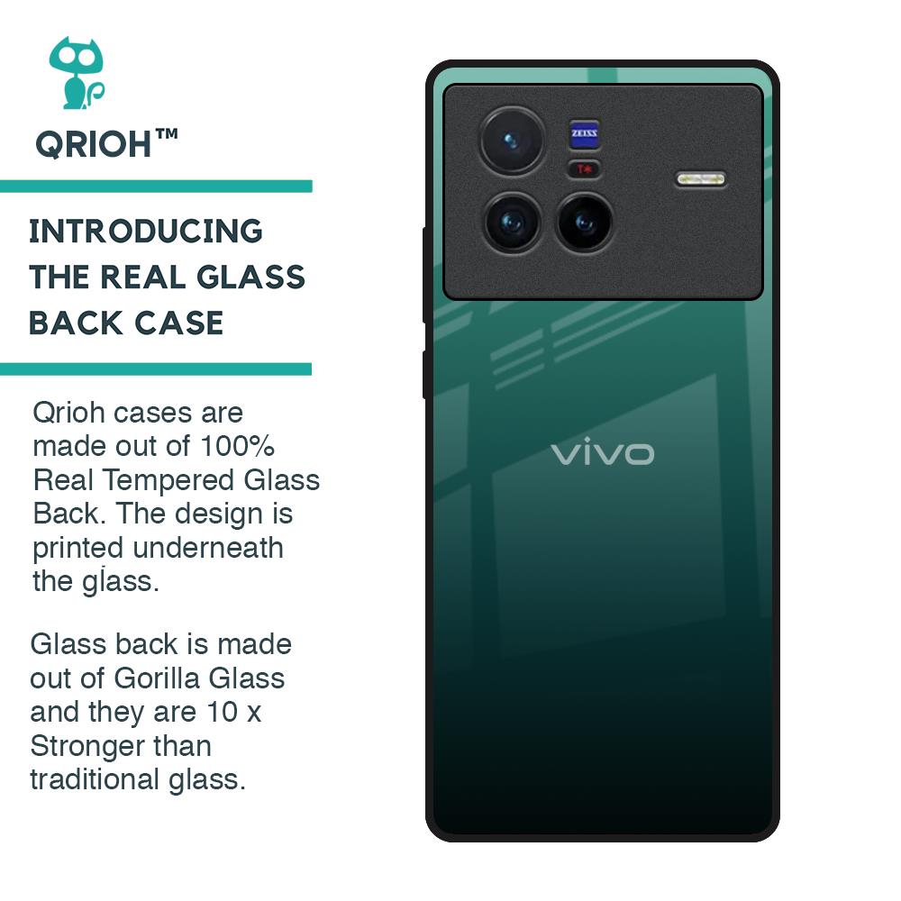 Palm Green Glass Case For Vivo X80 5G