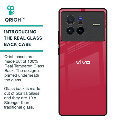 Solo Maroon Glass case for Vivo X80 5G