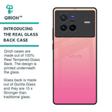 Pastel Pink Gradient Glass Case For Vivo X80 5G