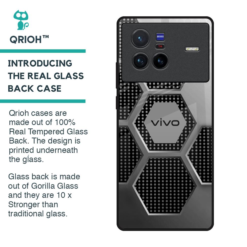Hexagon Style Glass Case For Vivo X80 5G