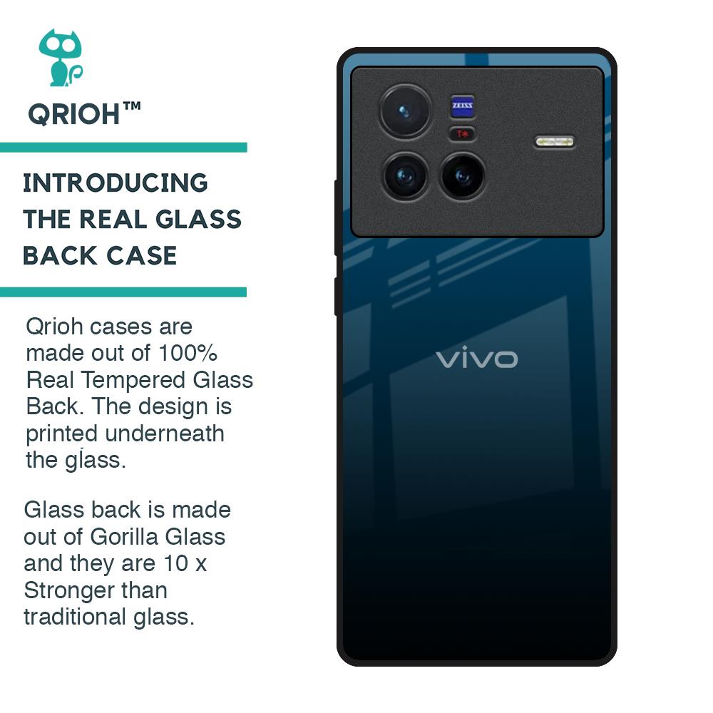 Sailor Blue Glass Case For Vivo X80 5G