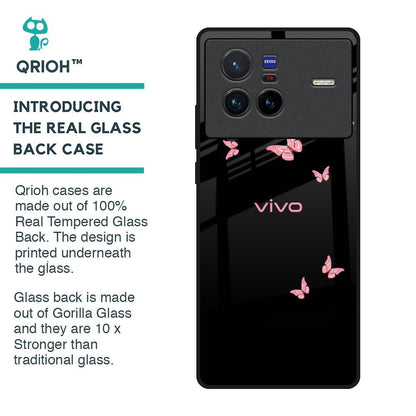 Fly Butterfly Glass Case for Vivo X80 5G