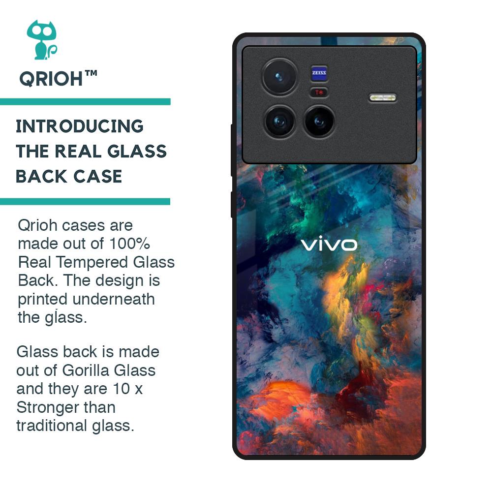 Colored Storm Glass Case for Vivo X80 5G