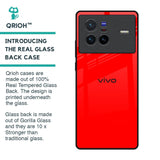 Blood Red Glass Case for Vivo X80 5G