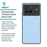 Pastel Sky Blue Glass Case for Vivo X80 5G