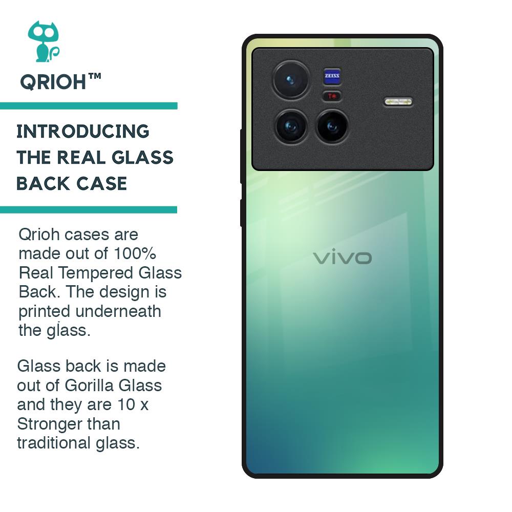 Dusty Green Glass Case for Vivo X80 5G