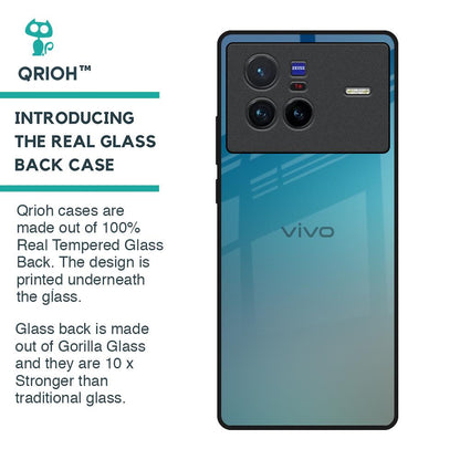 Sea Theme Gradient Glass Case for Vivo X80 5G
