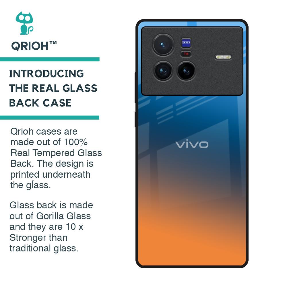 Sunset Of Ocean Glass Case for Vivo X80 5G