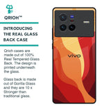 Magma Color Pattern Glass Case for Vivo X80 5G