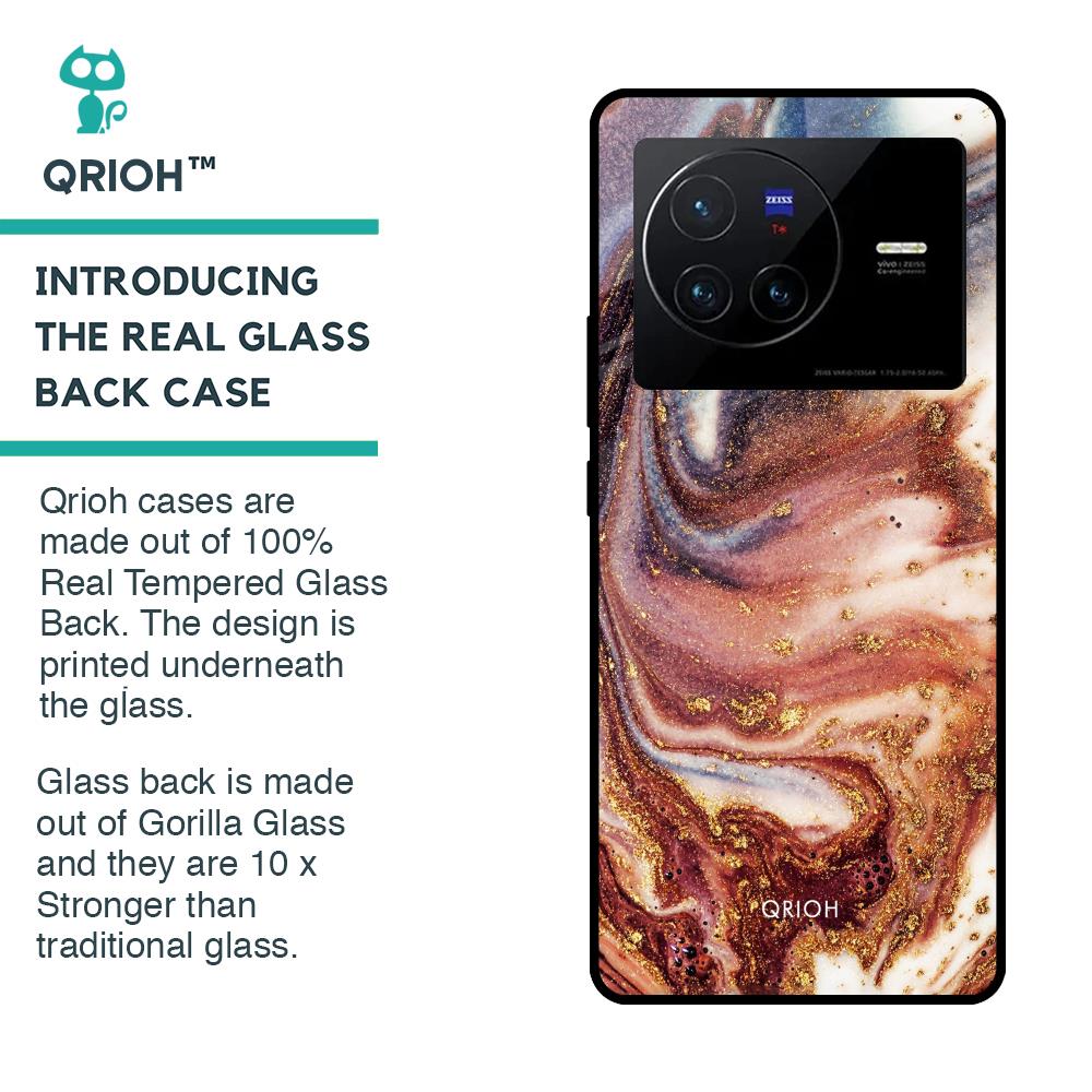 Exceptional Texture Glass Case for Vivo X80 5G