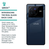 Overshadow Blue Glass Case For Vivo X80 5G