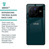 Hunter Green Glass Case For Vivo X80 5G