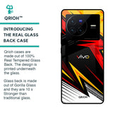 Race Jersey Pattern Glass Case For Vivo X80 5G