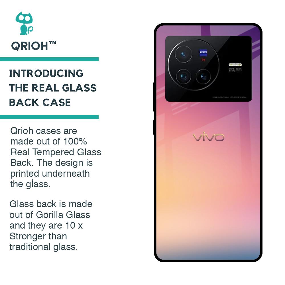 Lavender Purple Glass case for Vivo X80 5G