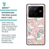 Balloon Unicorn Glass case for Vivo X80 5G