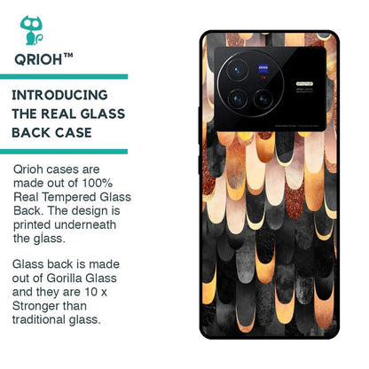 Bronze Abstract Glass Case for Vivo X80 5G