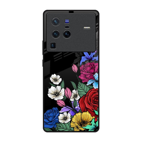 Rose Flower Bunch Art Vivo X80 Pro 5G Glass Back Cover Online