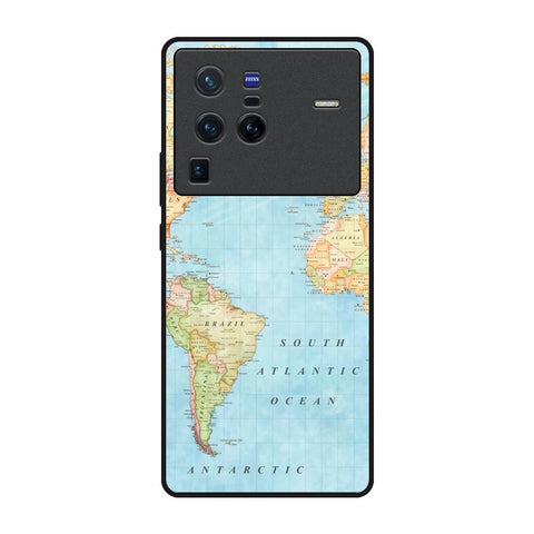Travel Map Vivo X80 Pro 5G Glass Back Cover Online