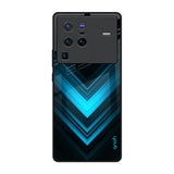 Vertical Blue Arrow Vivo X80 Pro 5G Glass Back Cover Online
