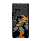 Camouflage Orange Vivo X80 Pro 5G Glass Back Cover Online