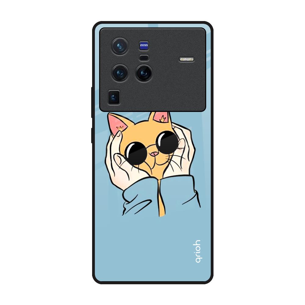 Adorable Cute Kitty Vivo X80 Pro 5G Glass Back Cover Online