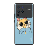 Adorable Cute Kitty Vivo X80 Pro 5G Glass Back Cover Online