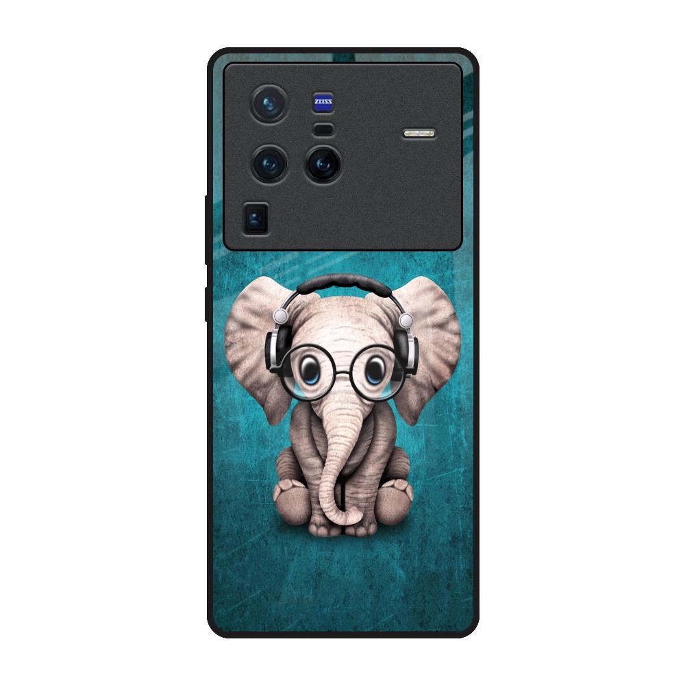 Adorable Baby Elephant Vivo X80 Pro 5G Glass Back Cover Online