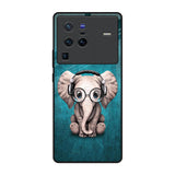 Adorable Baby Elephant Vivo X80 Pro 5G Glass Back Cover Online
