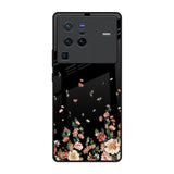 Floating Floral Print Vivo X80 Pro 5G Glass Back Cover Online