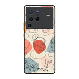 Abstract Faces Vivo X80 Pro 5G Glass Back Cover Online