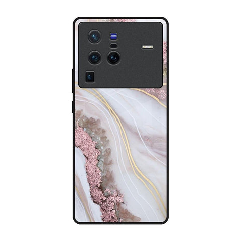 Pink & Gold Gllitter Marble Vivo X80 Pro 5G Glass Back Cover Online